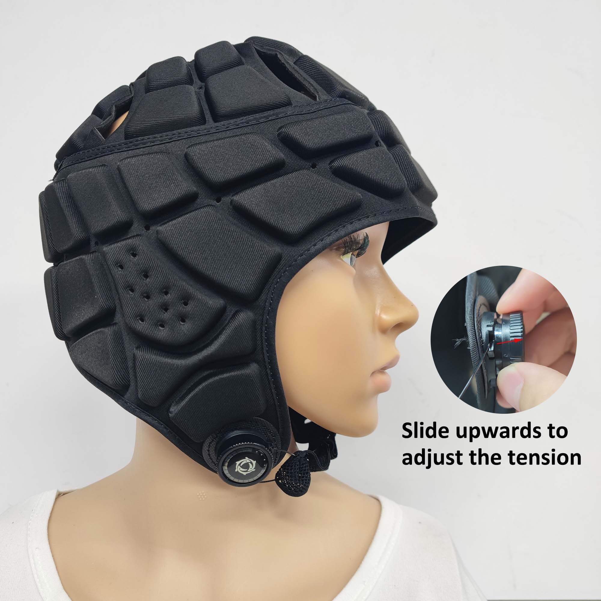 caschetto da calcio Casco Da Portiere Equipaggiamento Protettivo Caschetto Da Calcio Regolabile Anticollisione Spugna Eva Fori progettati per calcio, sport, copricapo, hockey, skateboard