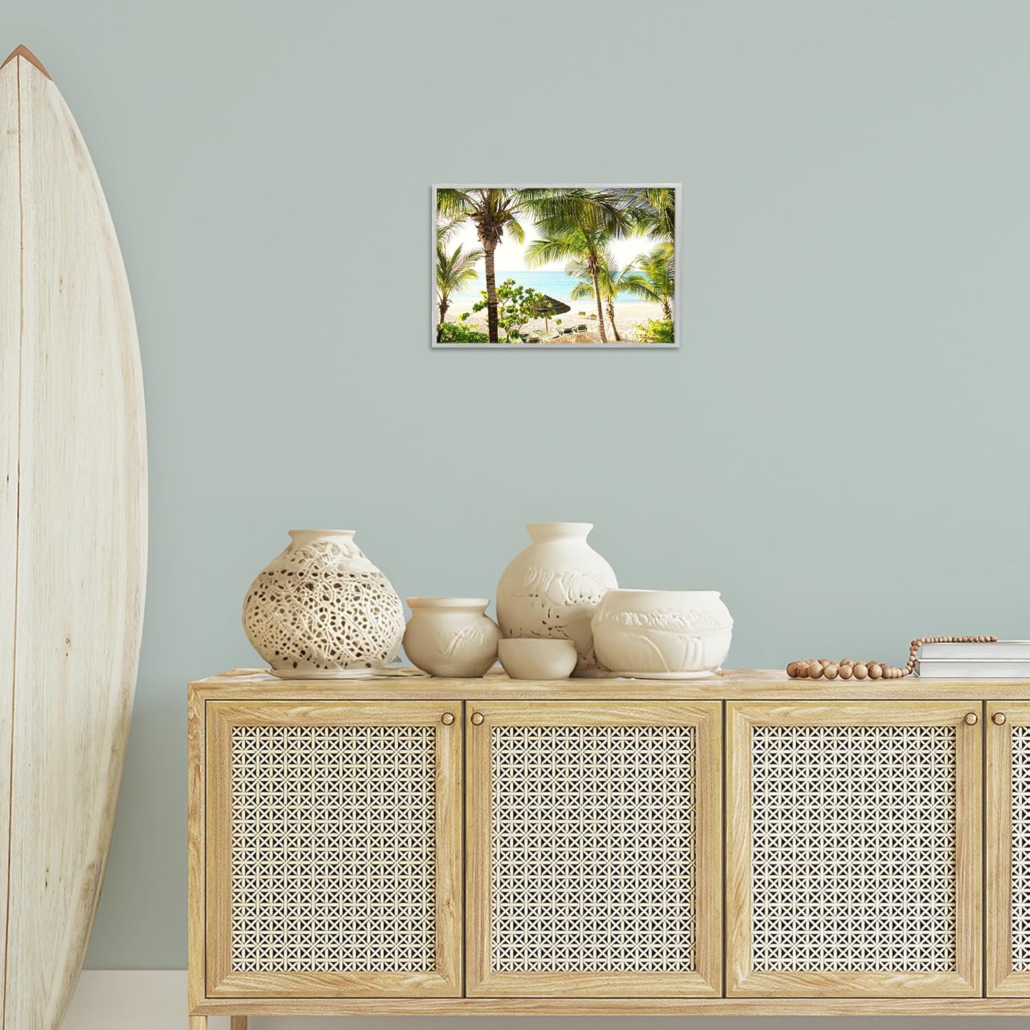 Stupell Industries Tropical Beach Resort Framed Giclee Art Design by Susan Bryant