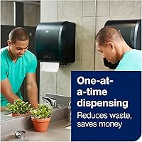 Vista 5 de Tork Rollo de toalla de mano de papel blanco H80, universal, 100% fibra reciclada, 6 rollos x 800 pies, 8031900