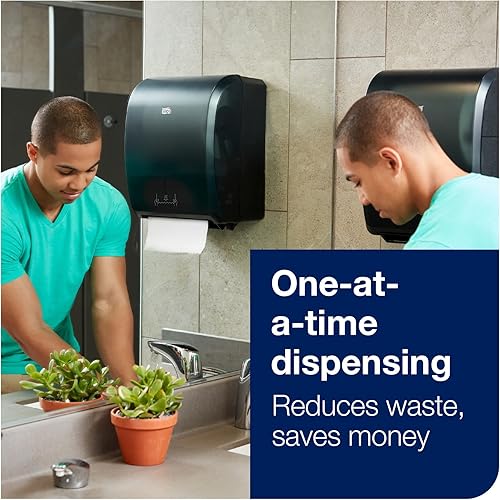 Miniatura 5 de Tork Rollo de toalla de mano de papel blanco H80, universal, 100% fibra reciclada, 6 rollos x 800 pies, 8031900