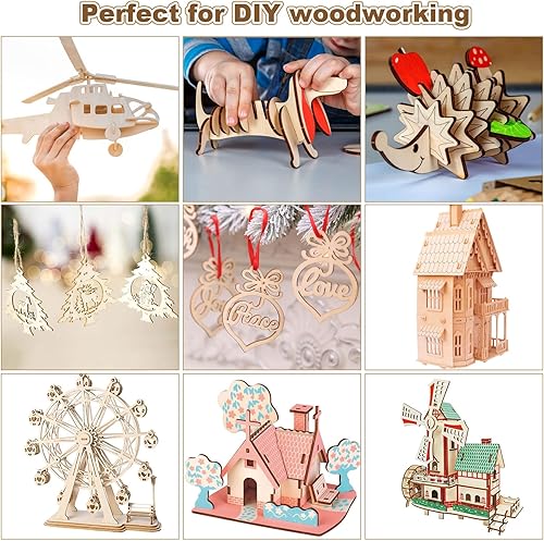 Miniatura 5 de 120 piezas de cuadrados de madera sin terminar de 4 x 4, piezas de madera en blanco para manualidades, rebanadas de madera natural, azulejos