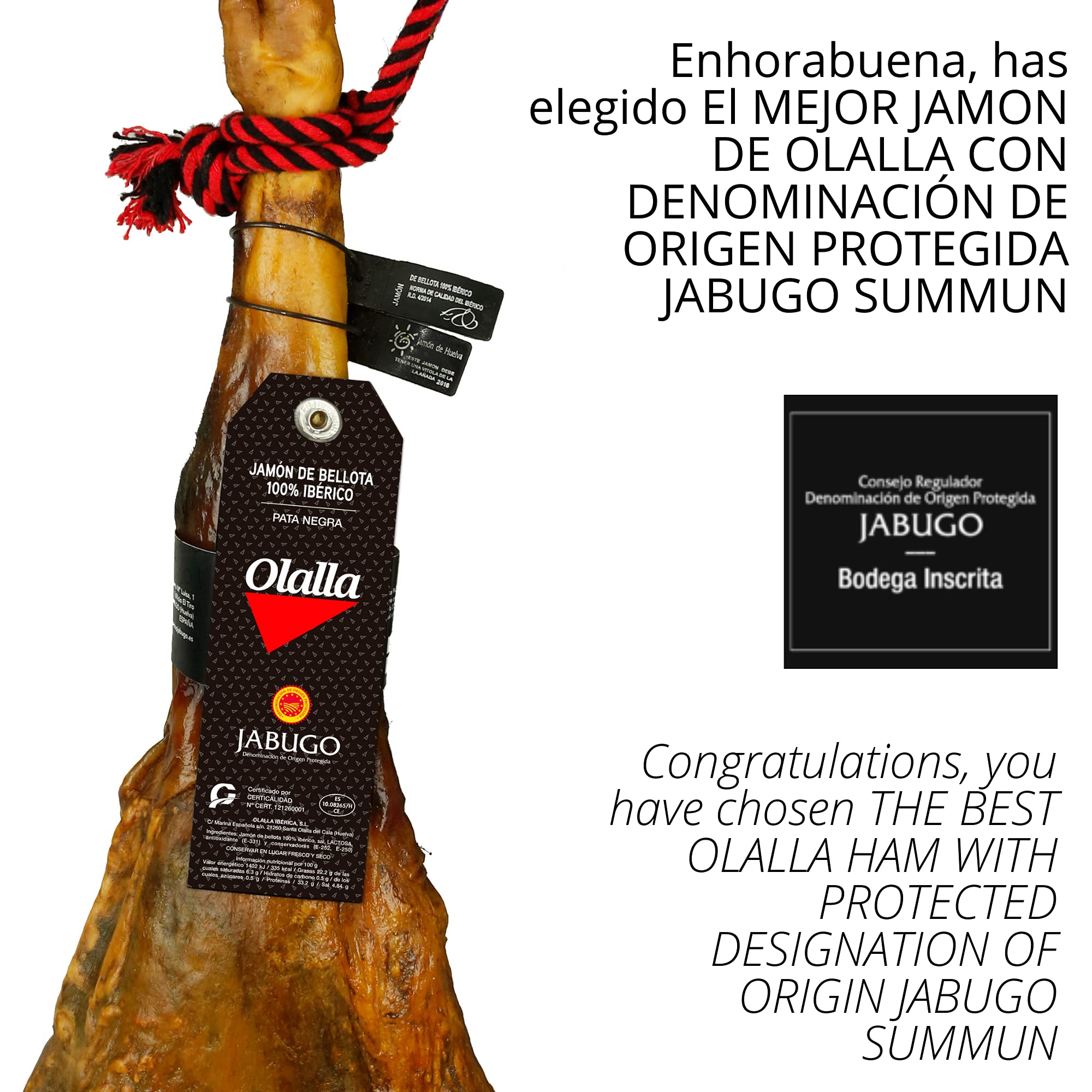 0,5 kg – Kiste Iberico Schinken de Bellota 100% DOP Jabugo Summun - Geschnittene Umschläge von 100 g Jamon de Jabugo Pata Negra, handgeschnitten und vakuumverpackt - Iberische Gourmet-Geschenke