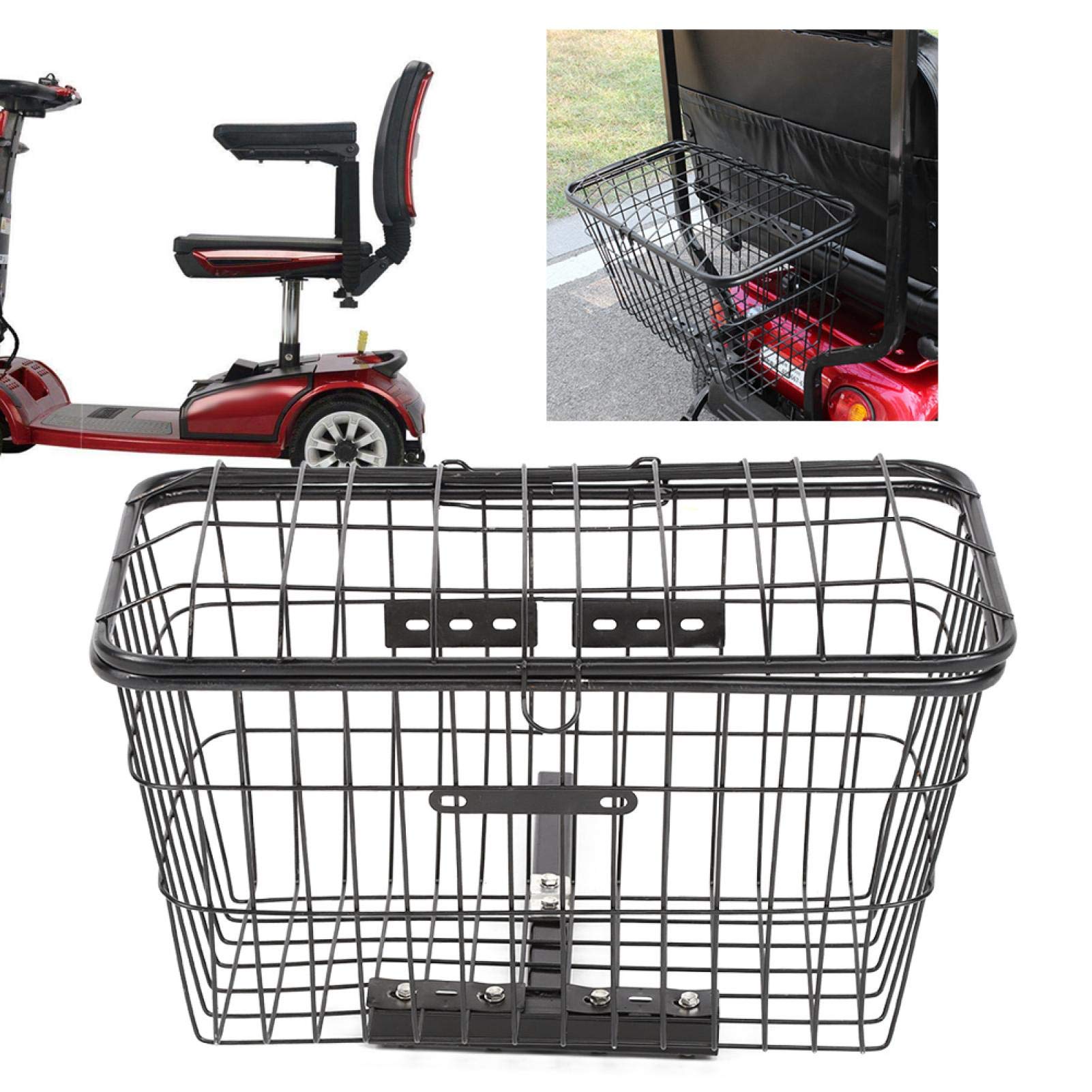 Cesta Para Bicicletas, Cesta De Almacenamiento Plegable Resistente Al Desgaste Material De Hierro De Calidad Resistente Cesta De Almacenamiento Trasera Para Scooter, Descanso Para