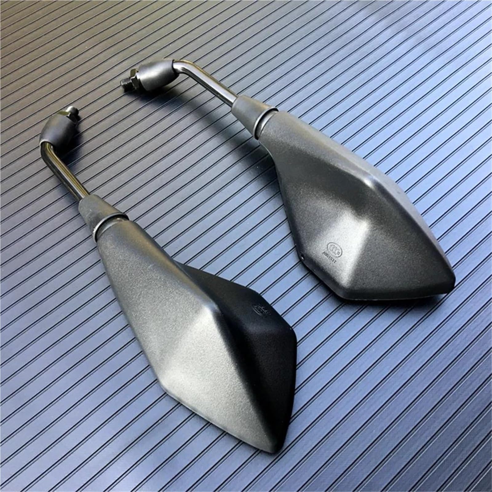 Espejos retrovisores de 10 mm negros antivibración para manillar de scooter