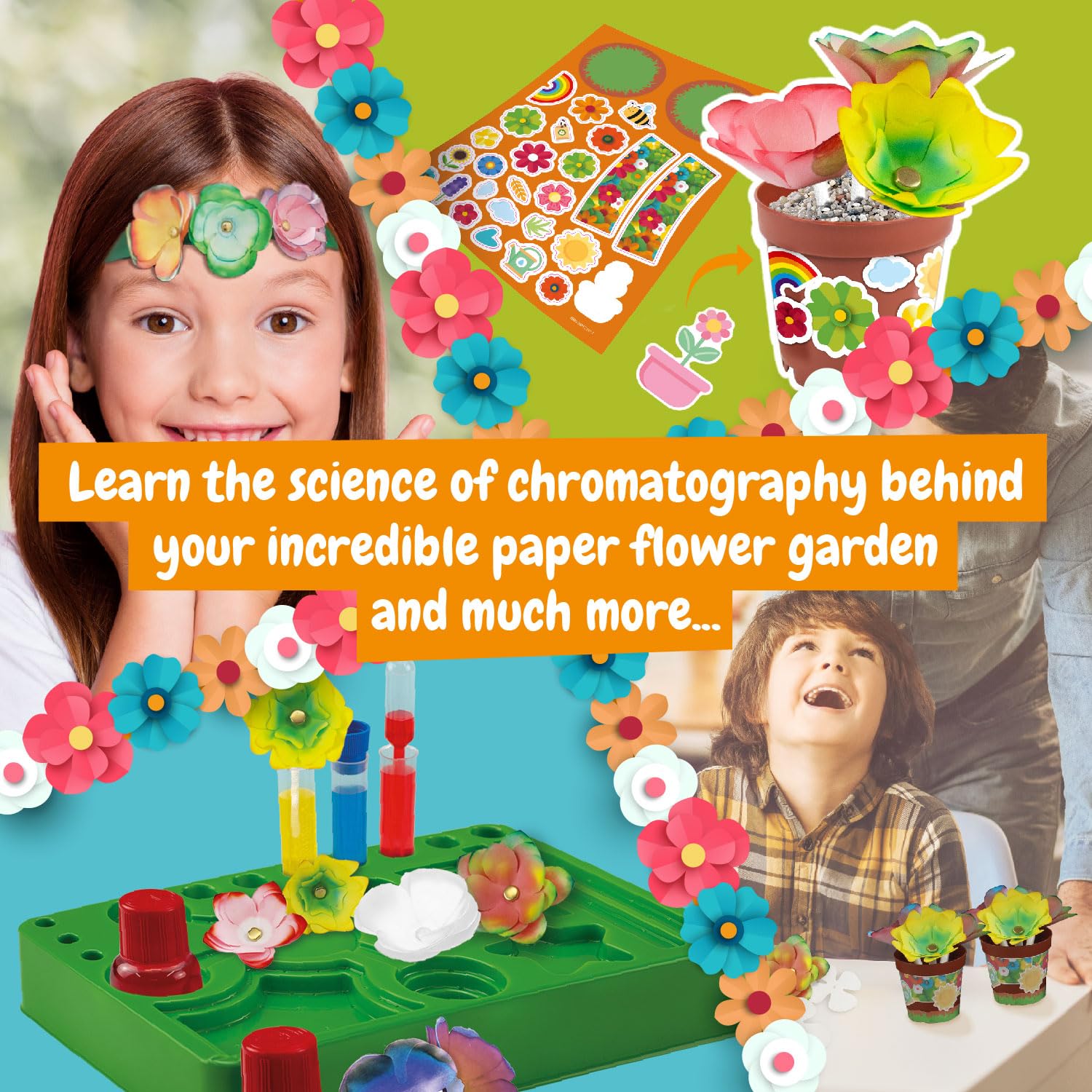 Crepe papier Bloemen Maken Kit - Speelgoed de Betuwe