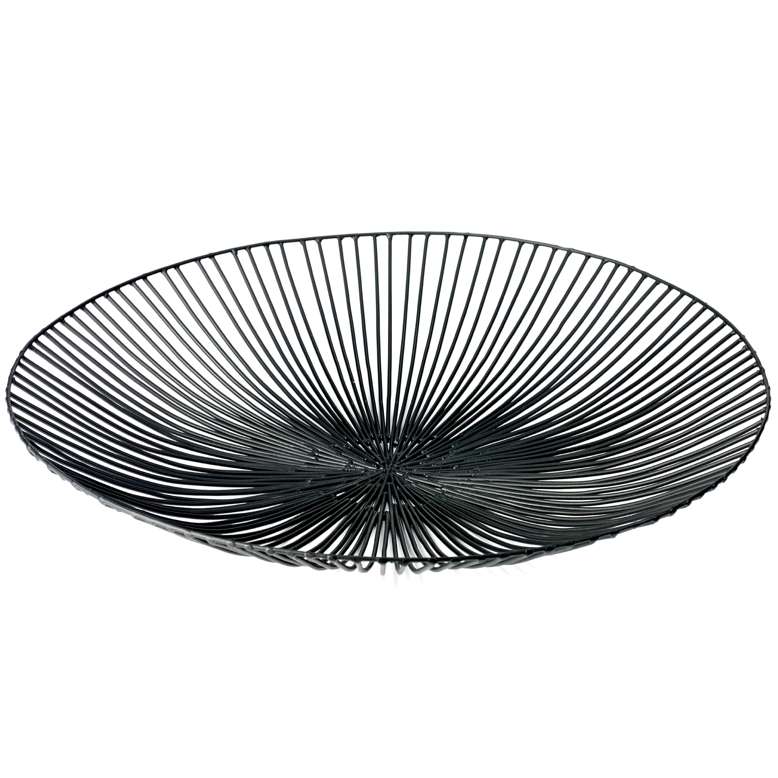 Serax Home Decor Fruit Bowl | Metal sculptures interior accessories by Antonino Sciortino | Oval Iron Kitchen Basket | Modern House Decor or Kitchen Storage for Counter and Table (low, black)