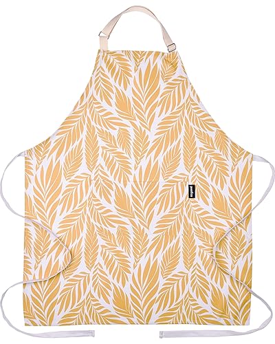 Premium Adjustable Cooking Aprons for Women with Pockets| Poly-Cotton Waterproof