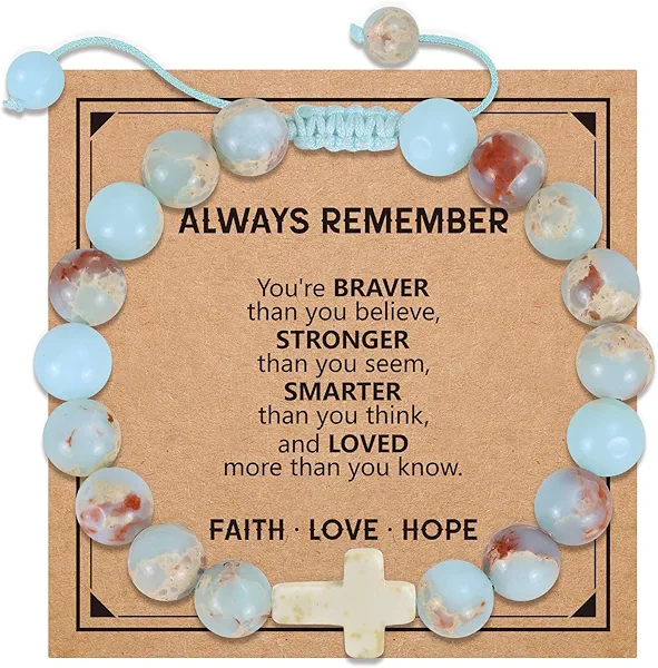 BAYLAY Gifts for Teens Girls, Cross Bracelet for Women Kids Teenage Teen Girl Gifts Trendy Stuff Graduation Birthday Gift Ideas for Best Friend Women Her Daughter Easter Christmas Stocking Stuffers