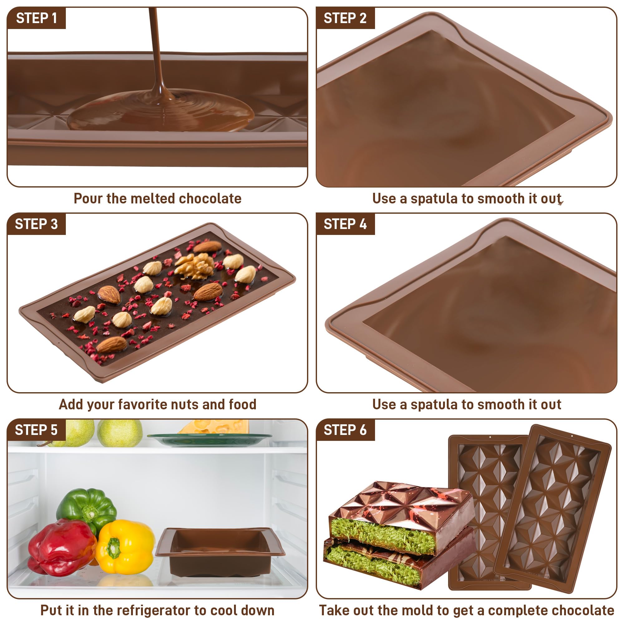 Molde Silicona Chocolate Molde Para Barra De Chocolate Moldes Para Chocolate Moldes G | Cuotas Molde Para Turron Silicona