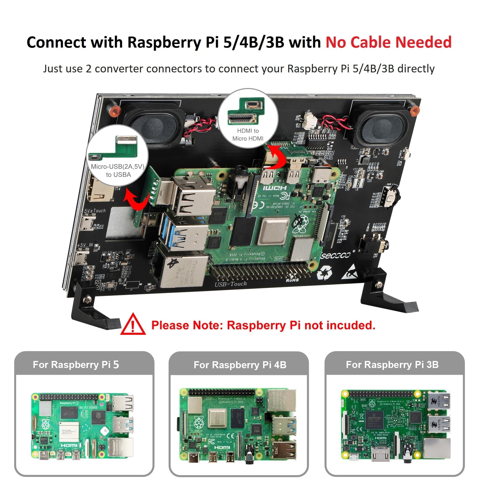 Amazon.co.jp: wisecoco タッチスクリーンモニター Raspberry Pi 7
