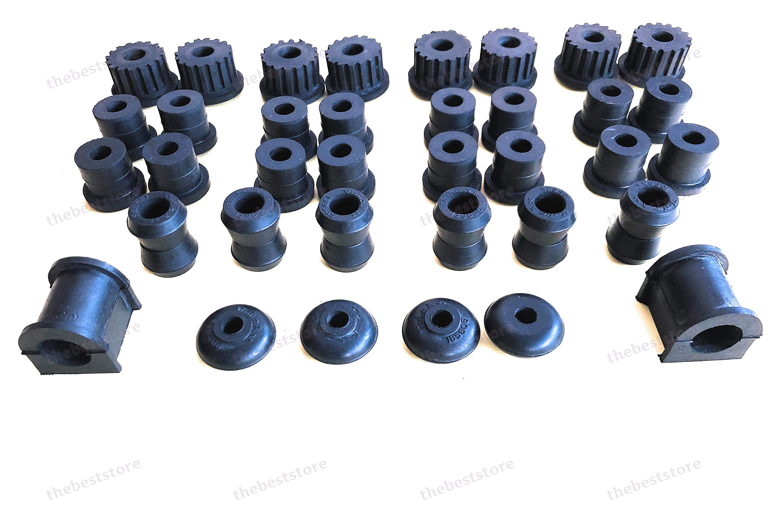 Front and Rear Leaf Spring Shackle Rubber Bushes Bush Kit for Maruti Gypsy - 42 Pieces