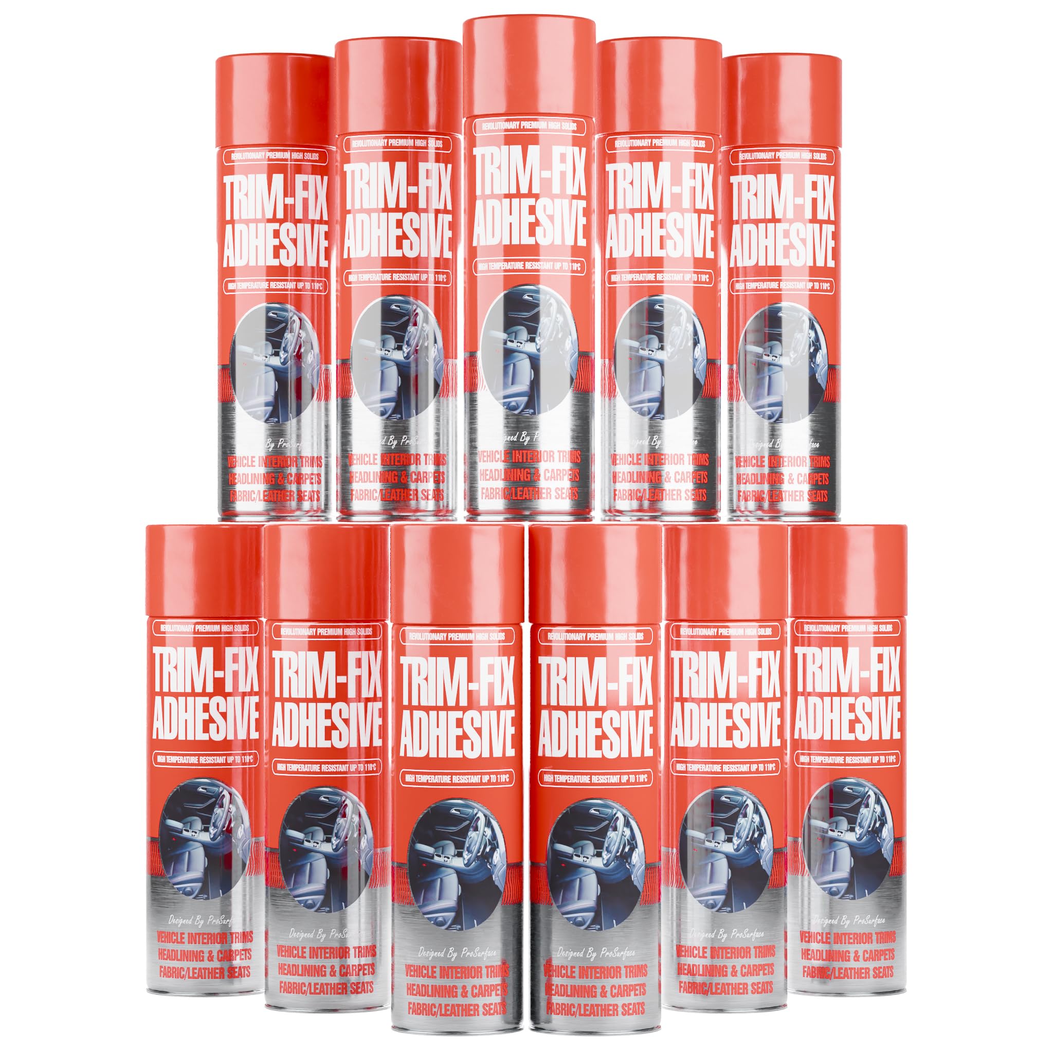 11 Pack Trim Fix 500ml High Temperature Adhesive Glue Spray for Van Lining Carpet (11)
