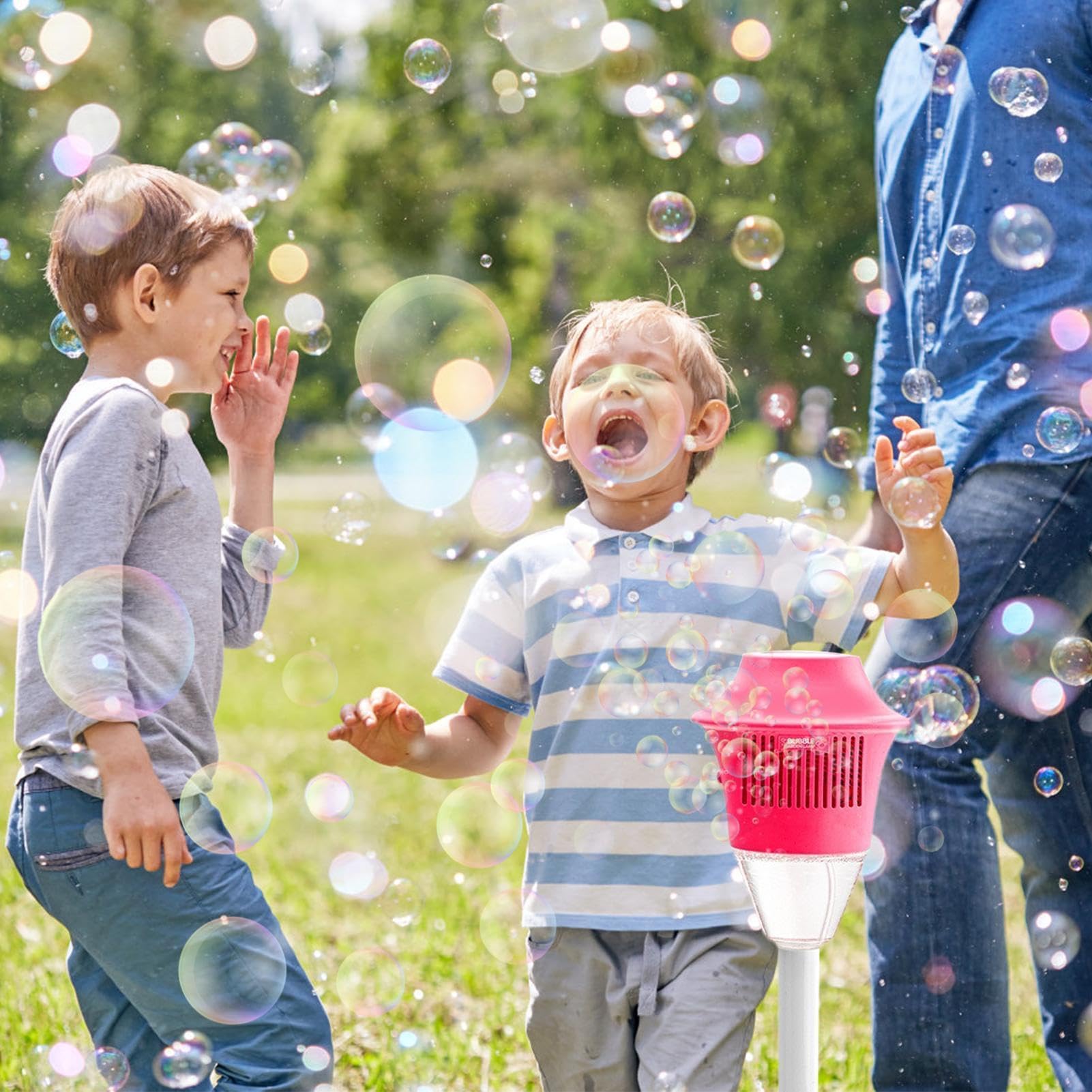 Macchina automatica per bolle di sapone, produttore di | Giocattolo a bolle con suono e luce per feste di compleanno, lauree, matrimoni