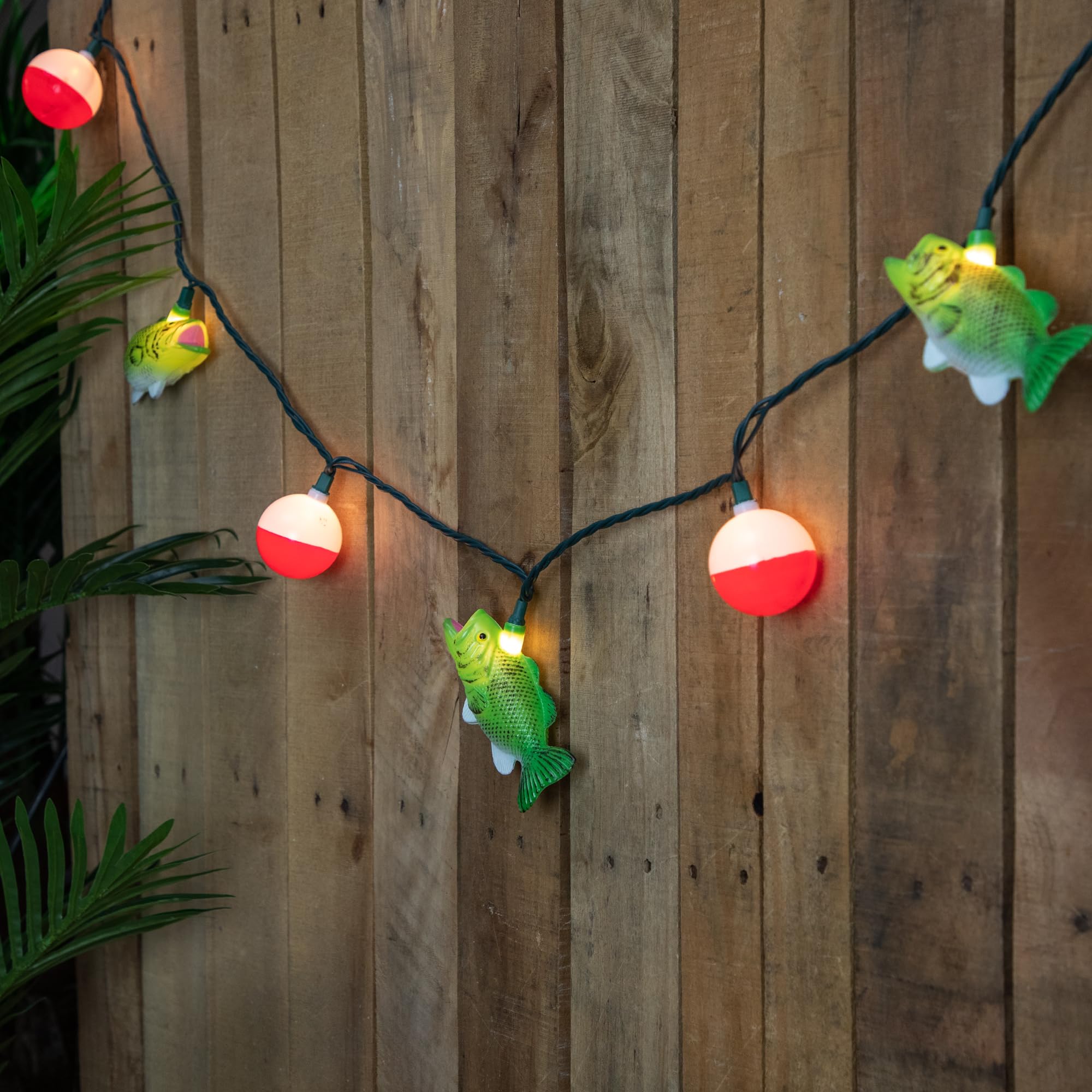 Fishing Bobber Northlight 10-Count Cardinal Patio Light Set