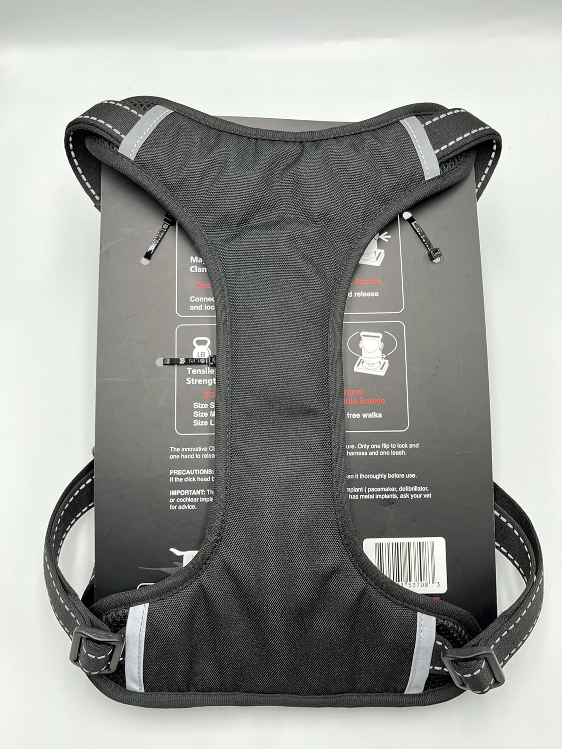 Clickette™ Magnetic Locking Harness and Leash (Black, Large)