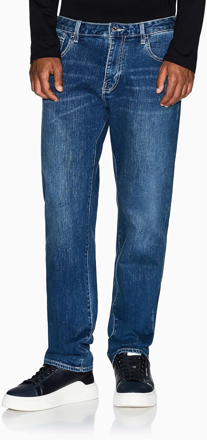 Armani Exchange Mens Comfort Straight Fit Denim - Image 4