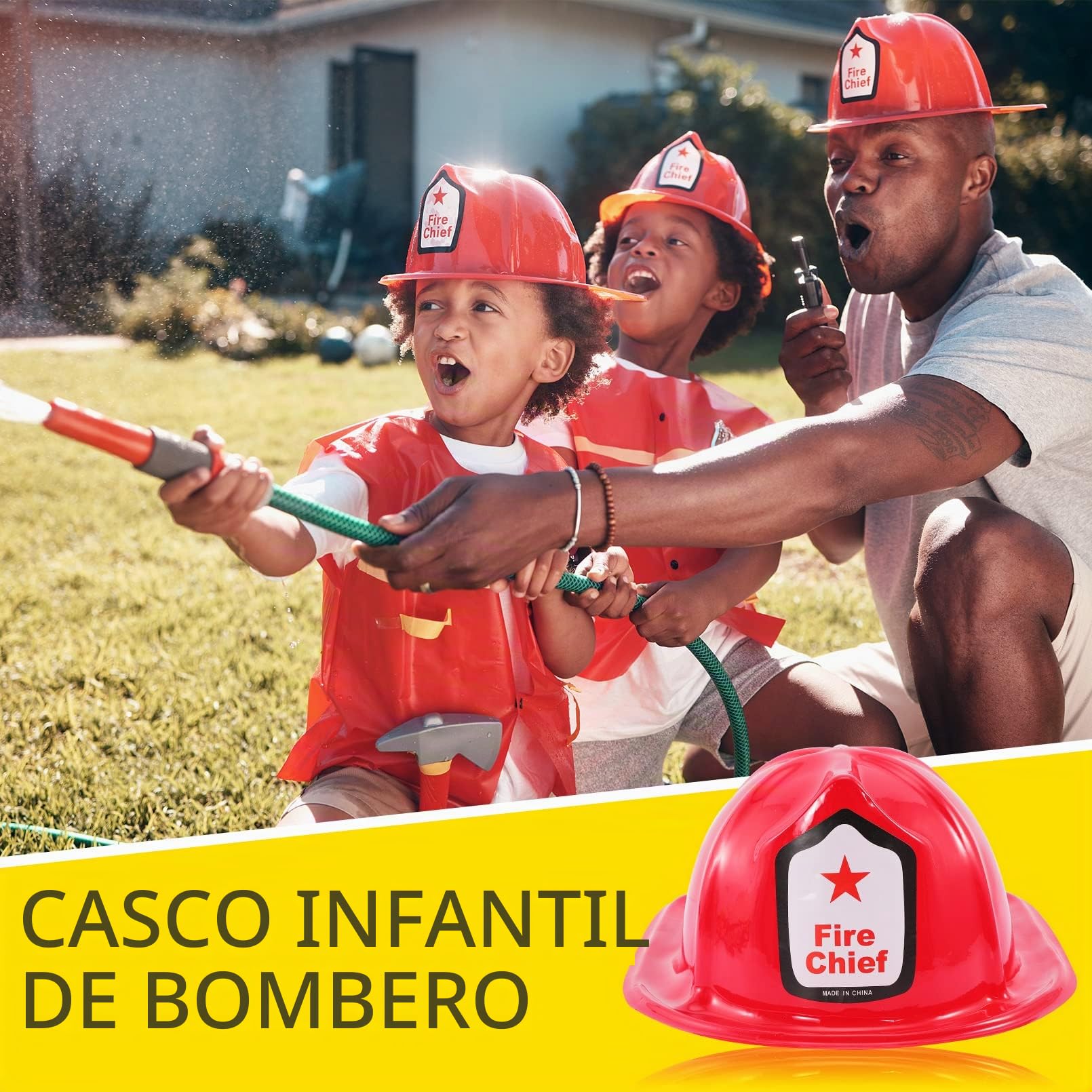 24 piezas de casco de bombero para niños, casco de bombero rojo, sombrero de bombero para niños y adultos
