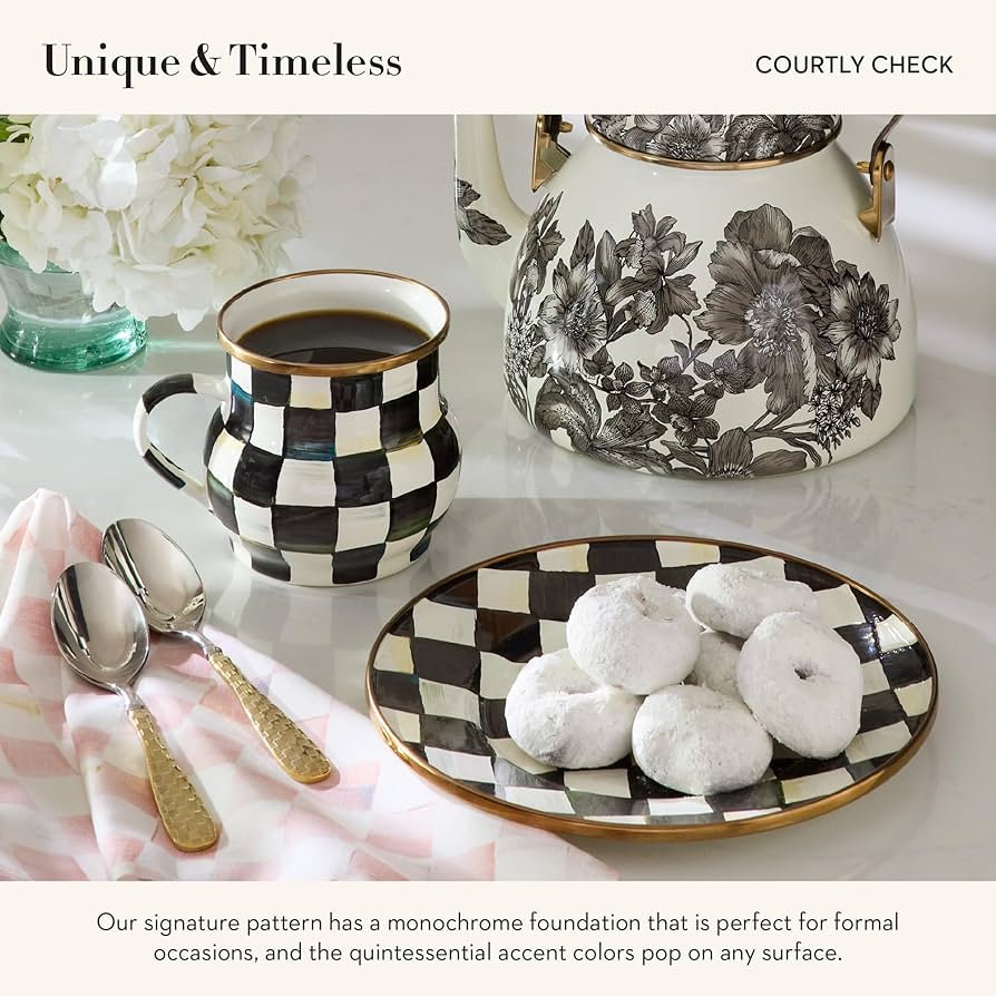 MACKENZIE-CHILDS コートリー　エナメルディナープレート Amazon.com | MACKENZIE-CHILDS Enamel Salad and Dessert Plate