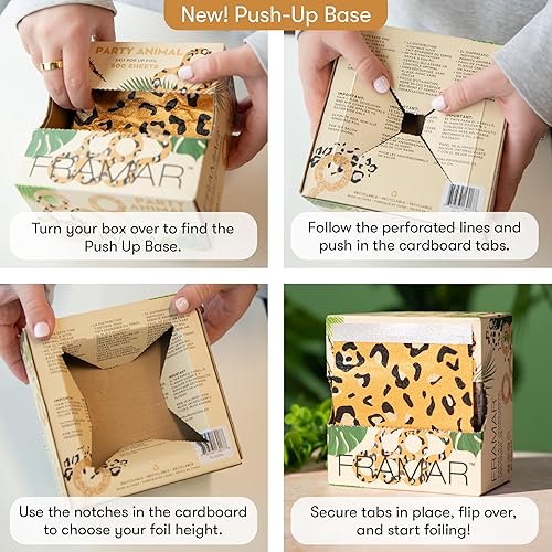 Miniatura 9 de Framar Star Struck - Lámina de cabello desplegable plateada lámina de aluminio para resaltar 500 hojas de aluminio