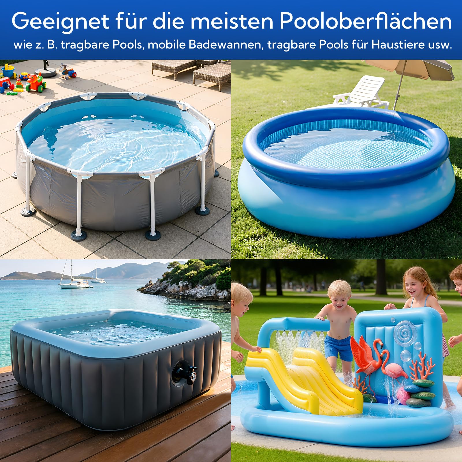Parches Piscina 10cmX350cm, PVC Parches para Piscinas con Agua, Parche Piscina bajo Agua Transparente para Liner Piscina, Lona de Piscina, Cama de Agua，Colchon Hinchable - 5