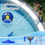 VIVOHOME 4200LPH Swimming Pool Vacuum Cleaner with Length Adjustable Handle Rechargeable with Running Time Up to 60 Minutes Ideal for In-Ground Pools, Spas, and Hot Tubs - 6