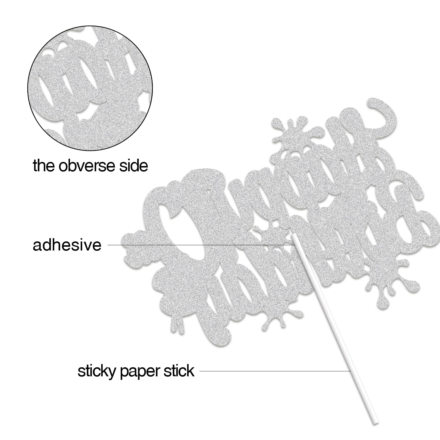 8th Birthday Slime Cake Topper – Art Palette Painting Theme Boy Girl Party Decorations