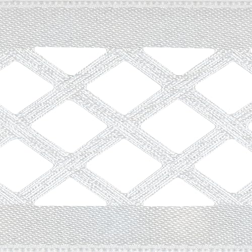 Miniatura 4 de Offray Cinta decorativa y de satén de 1.5 pulgadas de ancho, 9 pies en total, color blanco