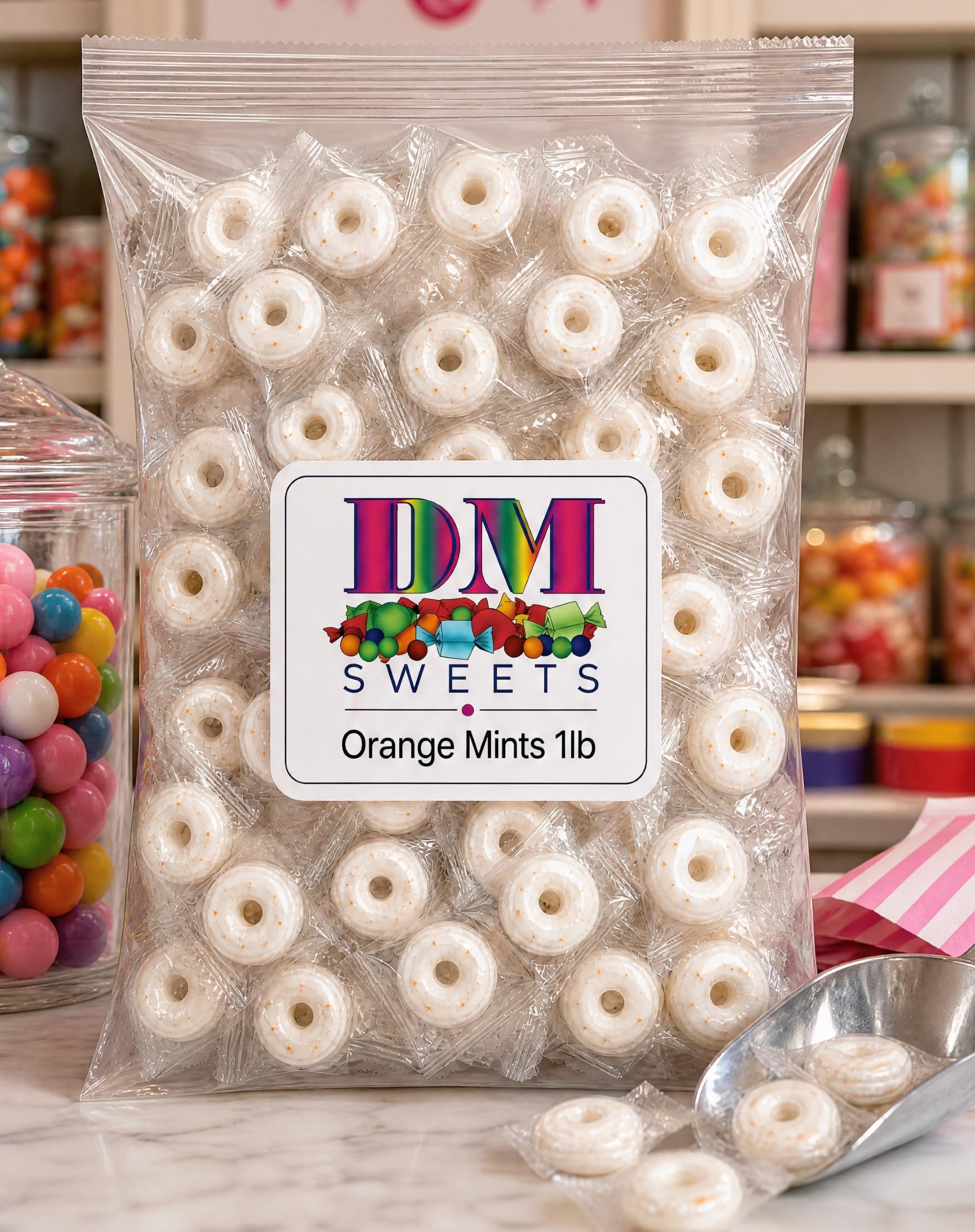Amazon.com: Orange Mints 1 lb Bulk Bag Individually Wrapped Citrus