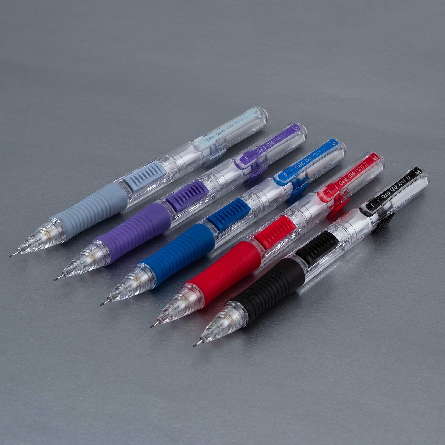 Pentel QUICK CLICK Mechanical Pencil (0.5mm), Violet Barrel, Box of 12 Pencils (PD215V)
