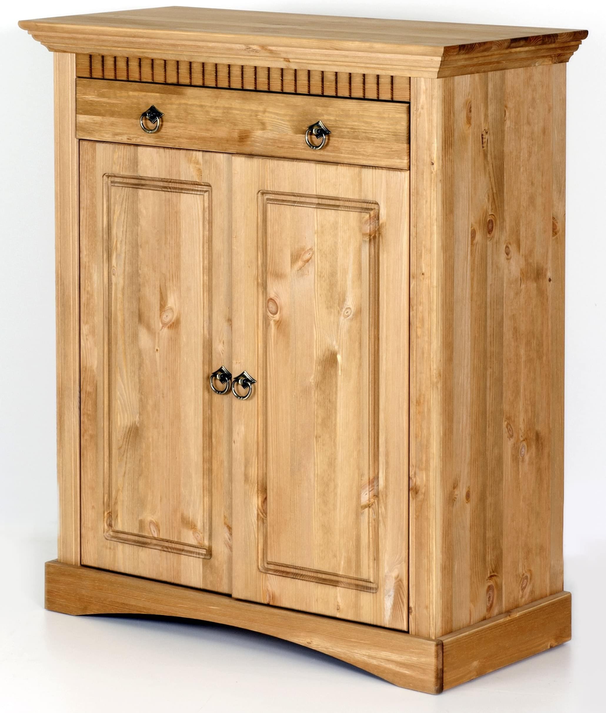 clevermoebel 2trg. Kommode aus Kiefernholz gelaugt/geölt, Schrank