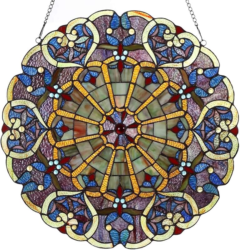 stained glass hanging chain