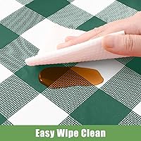 Vista 203 de Smiry Paquete de 10 Manteles Desechables de Cuadros Vichy Azules - 54" x 108" Mantel de Plástico de Servicio Pesado, Cubiertas de Mesa Impermeables