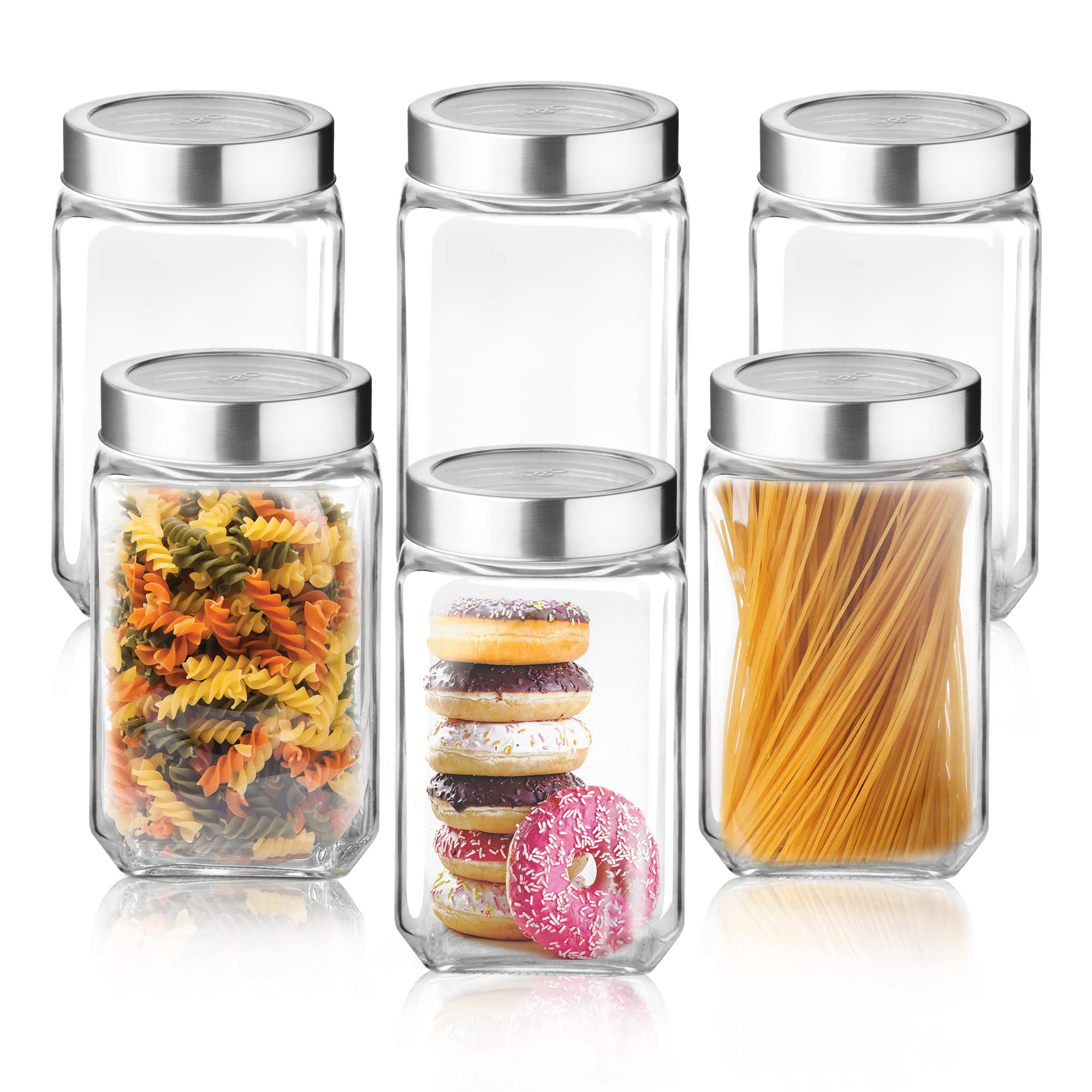 Treo By Milton Cube Storage Glass Jar, Set of 6, 1800 ml Each, Transparent | BPA Free | Storage Jar | Kitchen Organizer Modular | Multipurpose Jar (B07MMFKD3P) Amazon Price History, Amazon Price Tracker