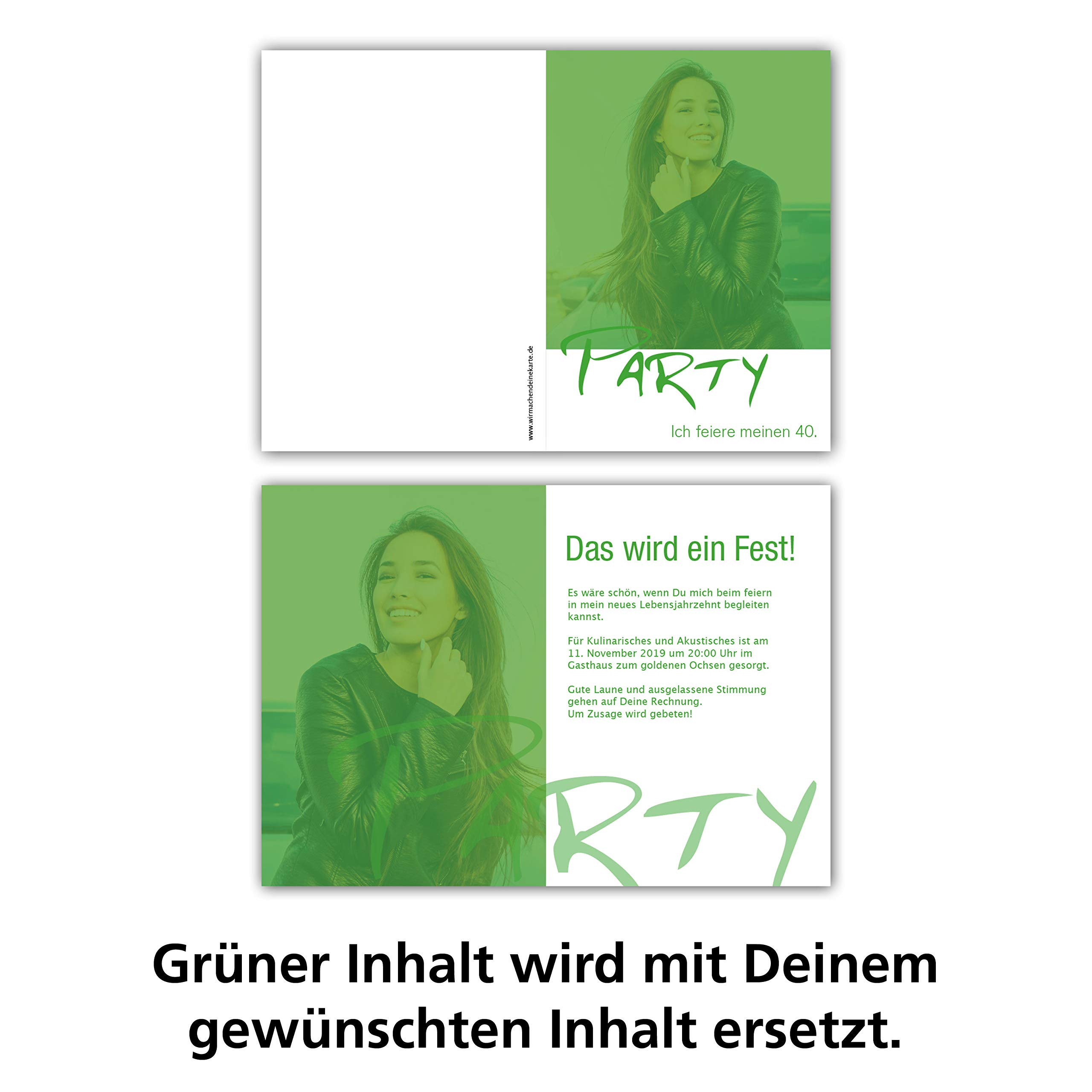 Einladungskarten zum Geburtstag (30 Stück) Einladung zum runden Geburtstag alle Jahre (Lila) Party