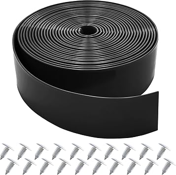 Vinyl Straps for Patio Chair Repair Kit 2 Wide 20 Ft Long Replacement Straps + 20 Free Rivets for Outdoor Lawn Furniture Chaise Lounge Repair Black