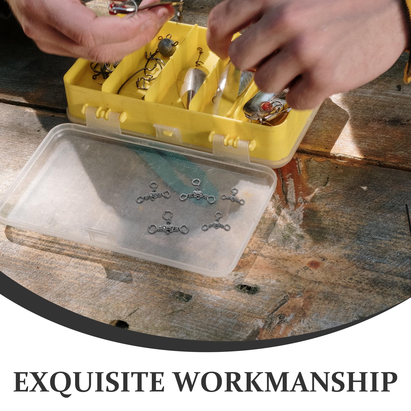 Toyvian 150pezzi Connettori Girevoli Clip Piccoli Per Pesca Moschettone Connettore Girevole Attrezzatura Per Girelle Da Pesca Kit Per Attrezzatura Da Traina Di Per in Acqua Salata