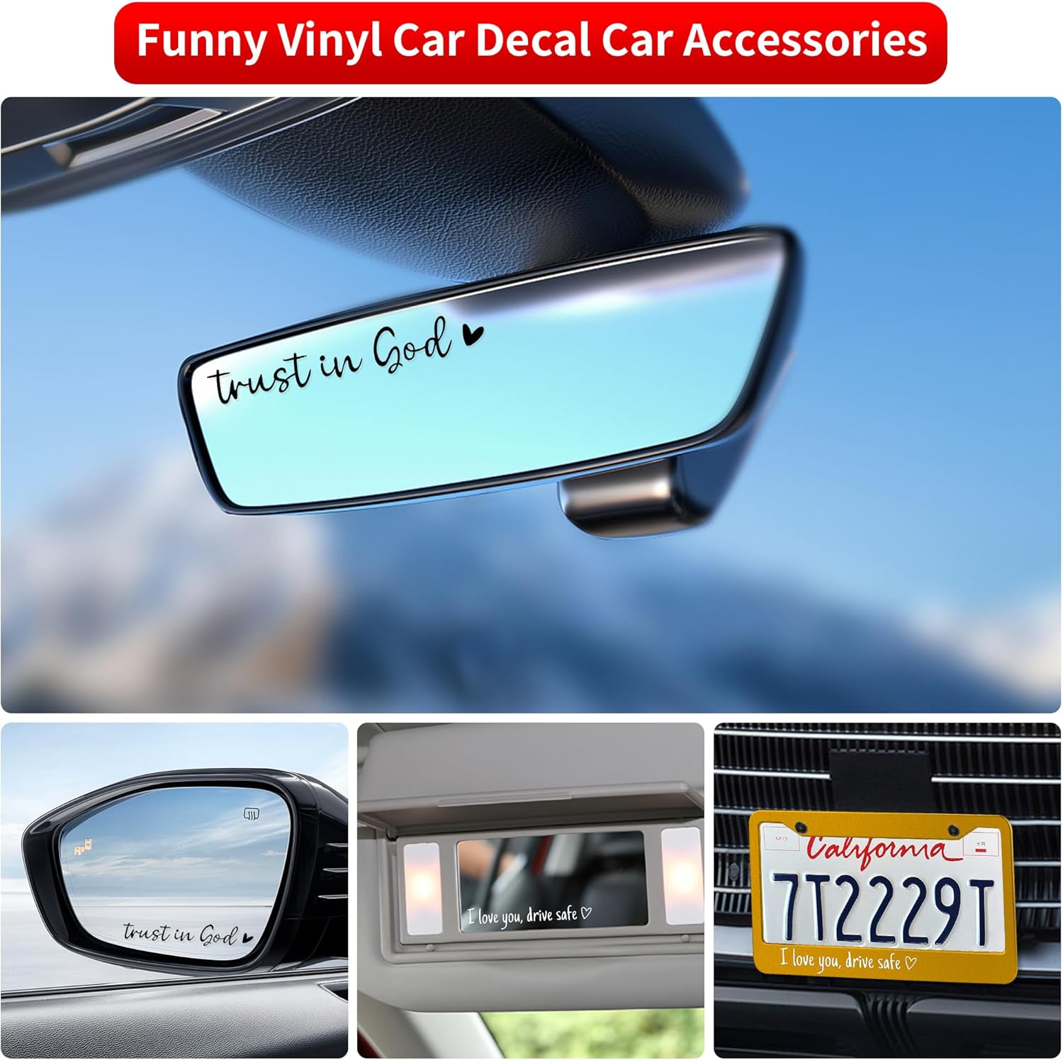 2PCS Stainless Steel License Plate Frames, 2 Holes Car Licence Plate Covers with Screws Washers and Caps, Car Exterior Accessories, License Plate Holder for US Vehicles Yellow - Image 8
