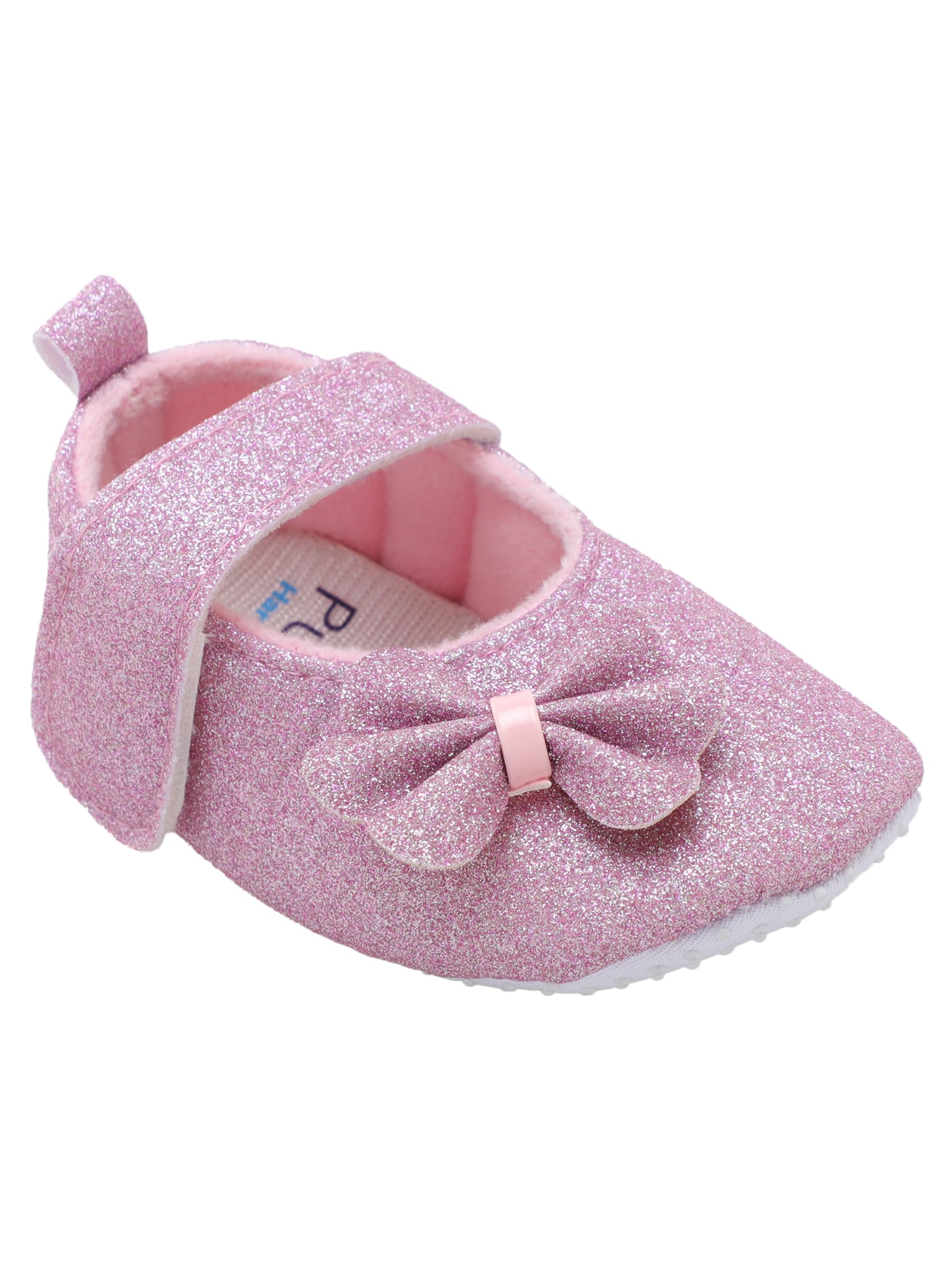 puresole Stylish Baby Girl Party Booties with Sparkle Finish & Memory Foam – Soft Sole, Comfortable Pre-Walker Shoes for Infants (6–12 Months)-picture-37