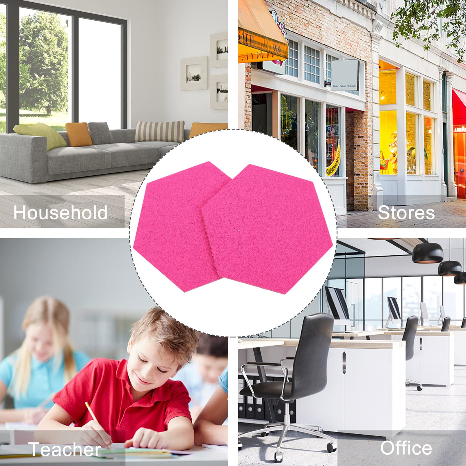 Abaodam Stück Bunt mit Korkmatten Nachrichtenbüro Zartrosa Tafel Absorbierende Schlafzimmerwand Pinnw?nde Tafeln Selbstt?ne Selbstklebende Notizen Memobilder W?nde Memos Fotos