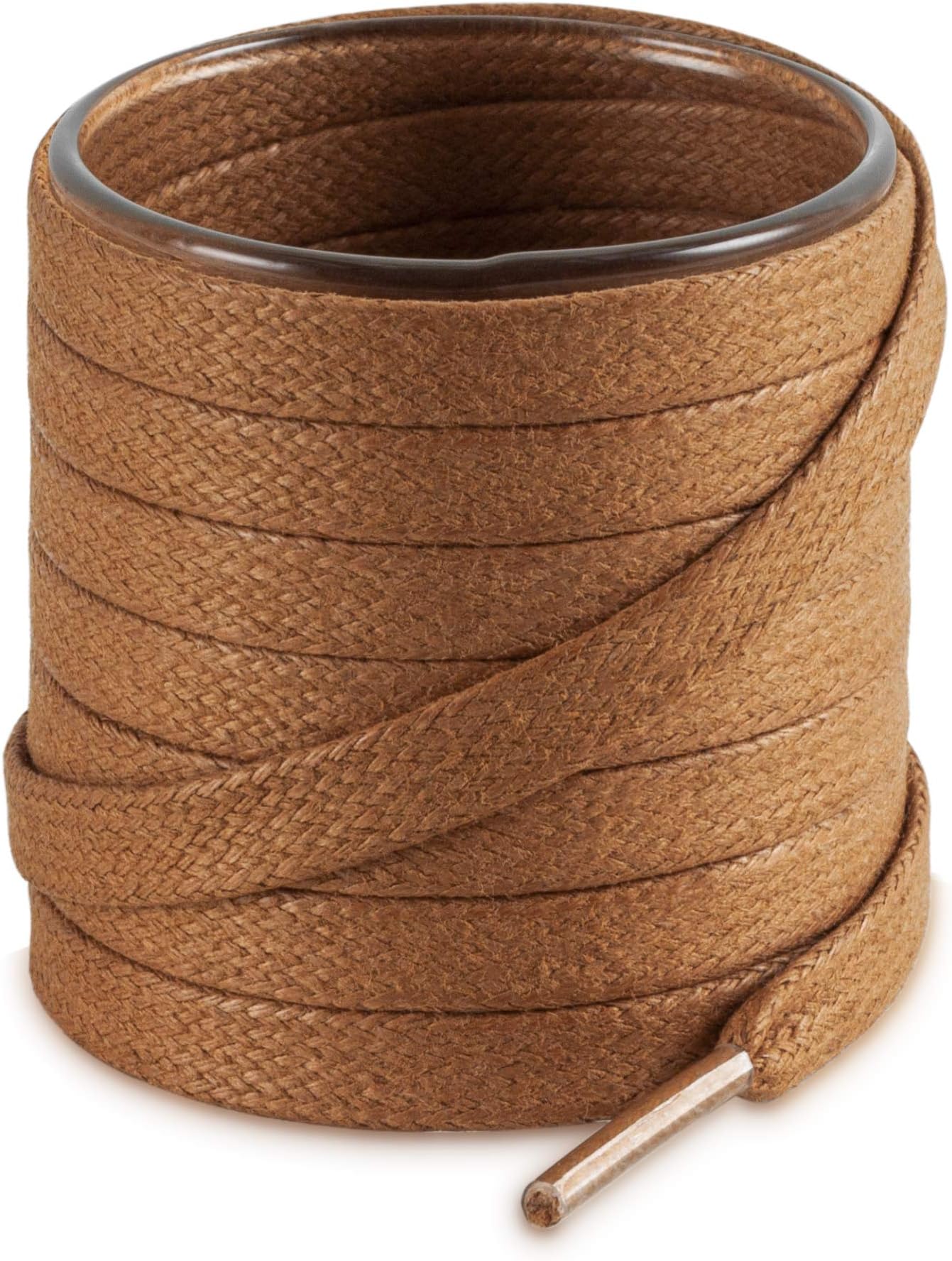 Flat Waxed Cotton Shoe Laces for Boots & Dress Shoes, Shoe Strings