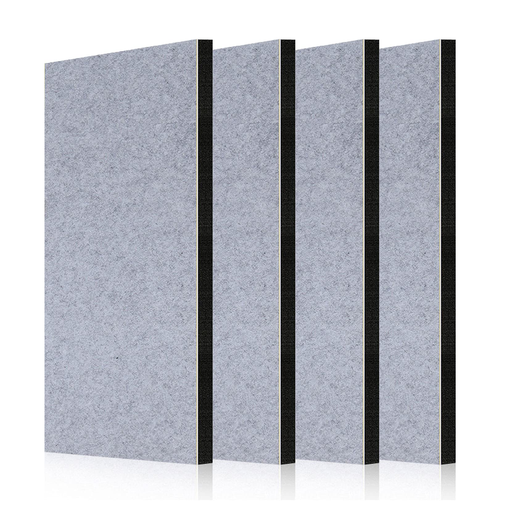4 Pz Insonorizzata Adesivi per porte Autoadesivo,100 * 50 cm Pannelli acustici in feltro da parete per interni,Adesivo da parete per pianoforte con registrazione KTV, isol(Size:Thick 2cm,Color:grigio)