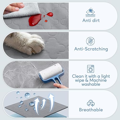 Miniatura 4 de Manta impermeable para perro, funda antideslizante para sofá para cachorros, gatos, lavable, protector de sofá a prueba de fugas para sofá,