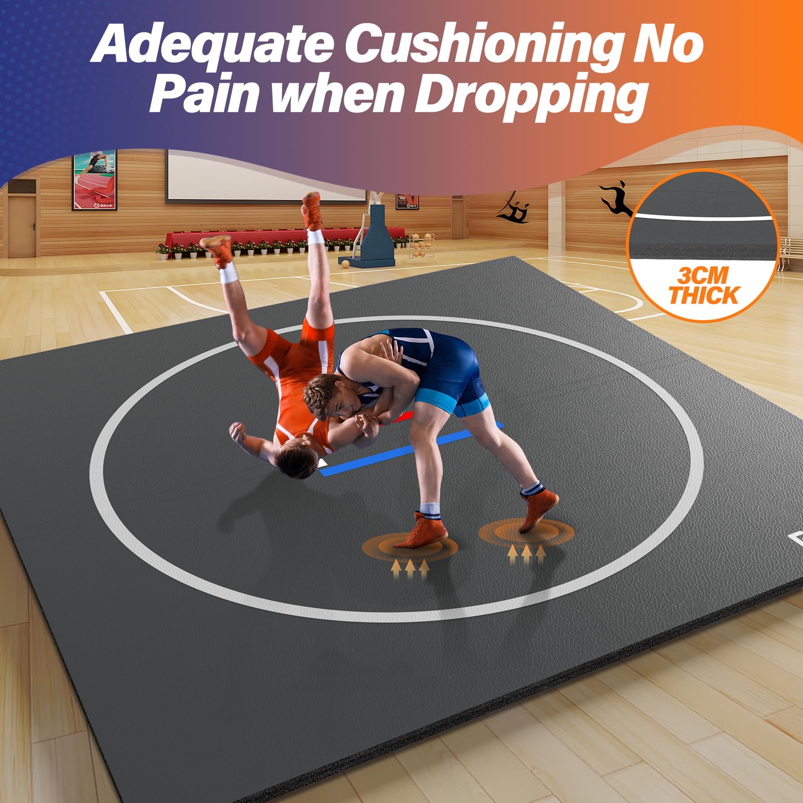 Snapklik.com : Wrestling Mat Gray Jiu Jitsu Wrestling Mats BJJ MMA Judo ...