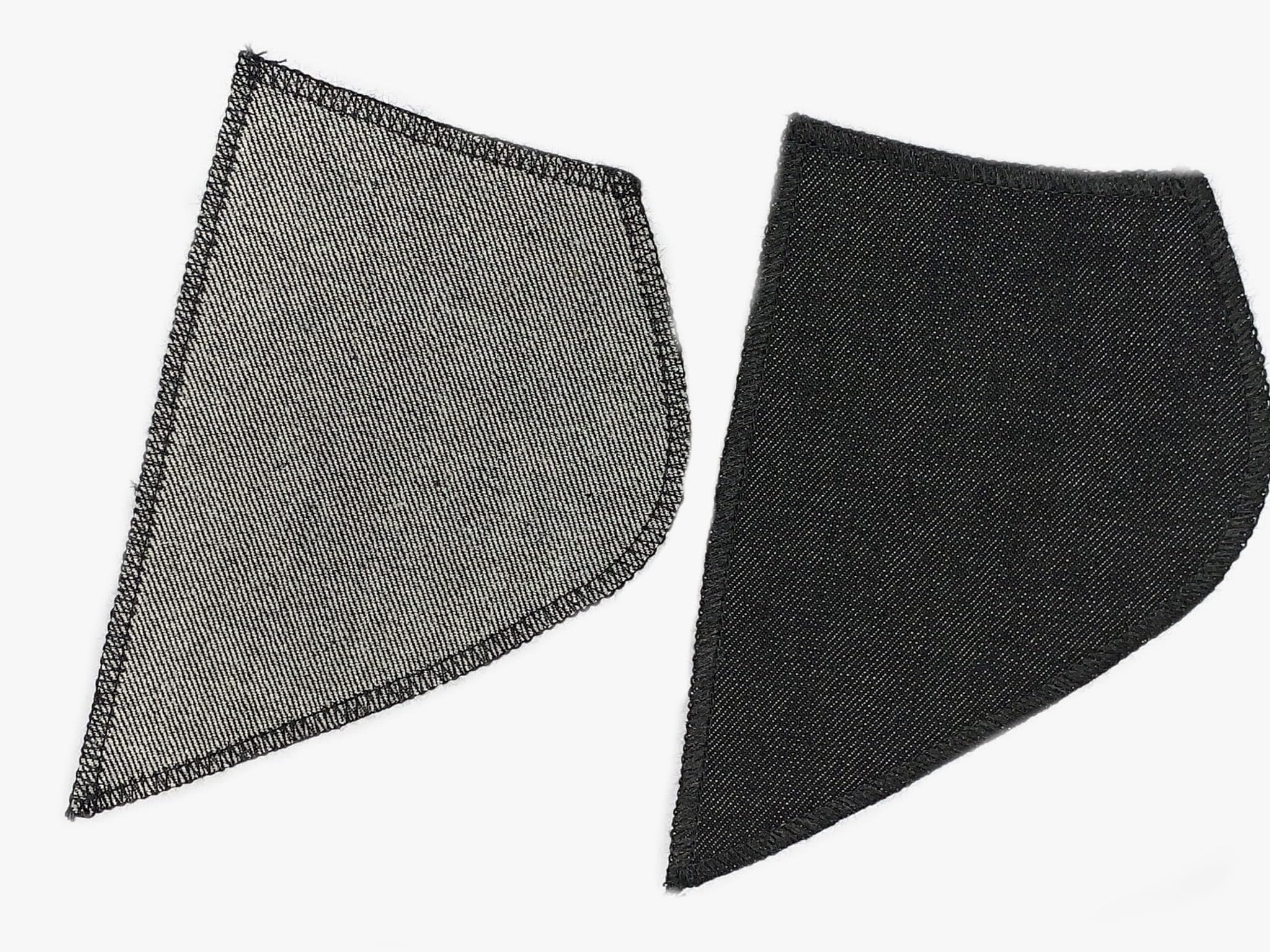 Rinforzi Termoadesivi Per Pantaloni - In Cotone Nero - Per Cavallo Dei Pantaloni - Toppe Da Rammendo - Foto 6