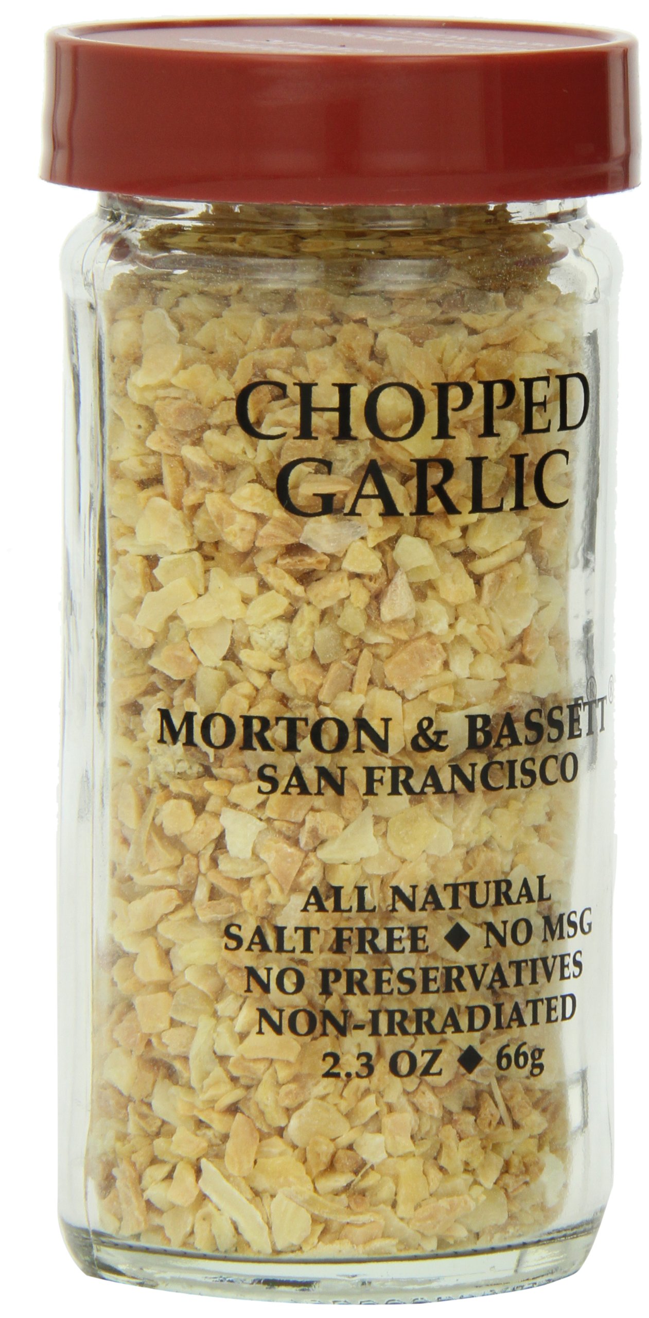 Morton & Bassett Chopped Garlic, 2.3-Ounce Jars (Pack of 3)