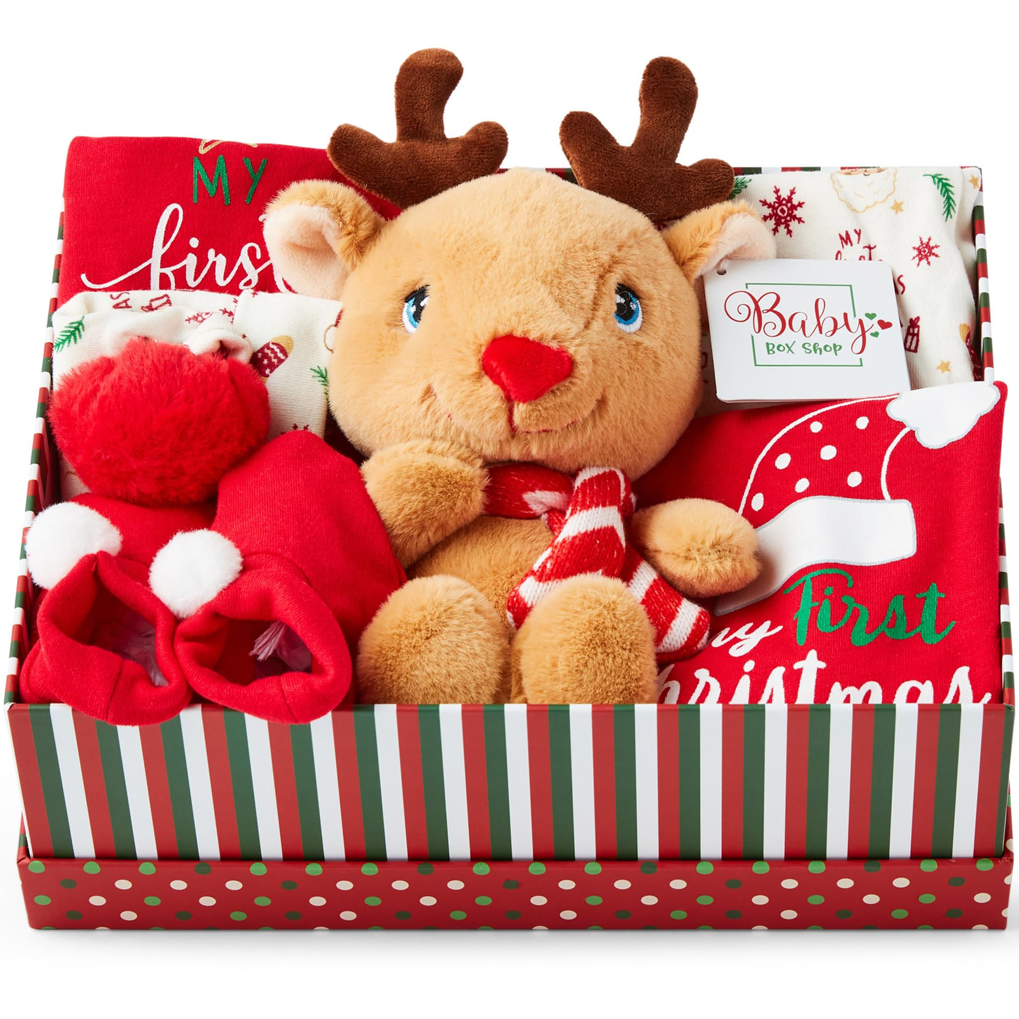 Baby's First Christmas - 1st Christmas Baby Hamper, My First Christmas Baby Boy and Girl - Babies First Christmas Hamper, New Mum Christmas Gifts Choice - Celebrating My First Christmas