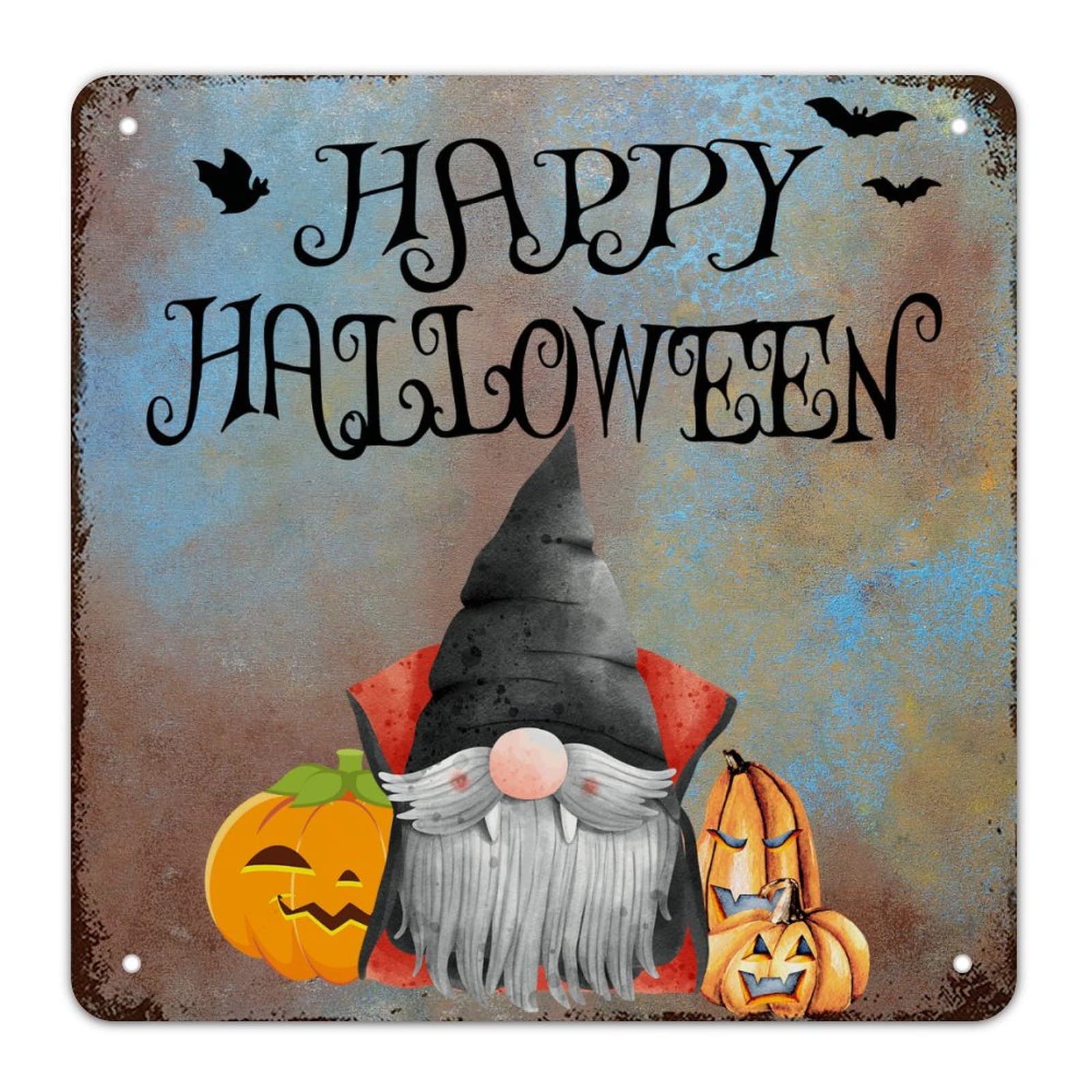 Panneau Halloween métal vintage cadeau idéal pour fans déco