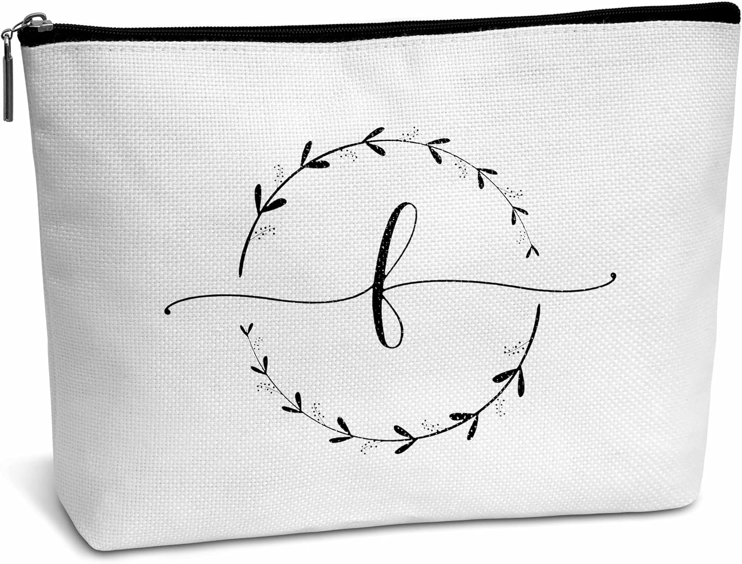 monogram makeup bag Letter Toiletry Pouch Letter F Cosmetic Bag Initial Makeup Bag Wedding Graduation Christmas Birthday Gifts for Teacher Friend Bridesmaids-C06