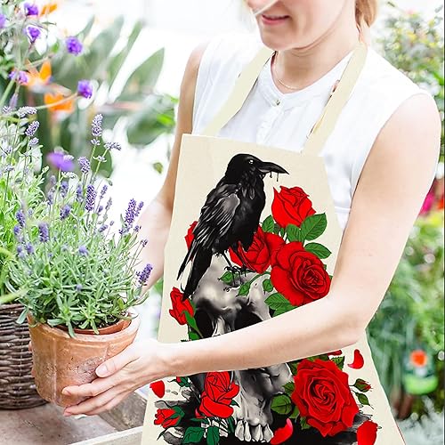 Miniatura 6 de Women Apron, Adjustable Kitchen Chef Cooking Cute Apron Gift for Mom Wife Grandma Mother Christmas Halloween Birthday