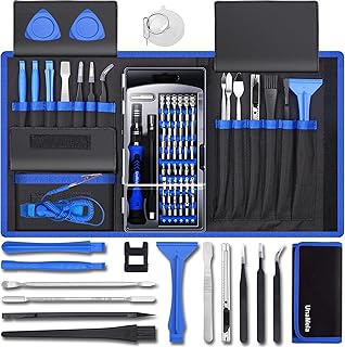 80 IN 1 Professional Computer Repair Tool Kit, Precision Screwdriver Set with 56 Bits, Magnetic screwdriver set Compatible for Laptop, PC, MacBook, Tablet, iPhone, PS4, and Other Electronic Repair
